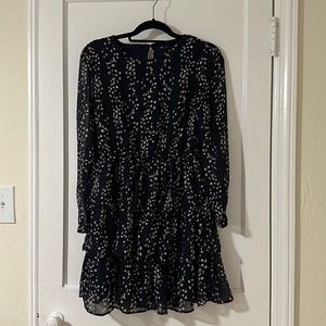 Puff sleeved ruffle dress!